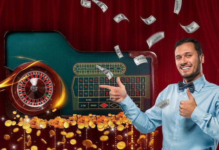 Visual representation of slot game mechanics showing reels, symbols, and random number generation